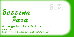 bettina para business card